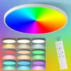 Smart Ceiling Light with Remote Control - 15Inch 38W Flush Mount Ceiling Light