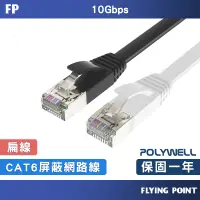 在飛比找蝦皮購物優惠-CAT6A扁線【POLYWELL】網路線 高速網路線 CAT