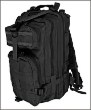EXCELLENT QUALITY MEDIUM ASSAULT TACTICAL BACKPACK BLACK COLOR 600 DENIER FABRIC