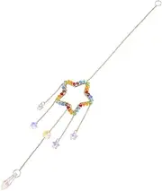 Outanaya Star Pattern Crystal Window Decor Sun Catcher for Windows Dangling Light Catchers Party and Garden Decor