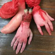 6X Halloween Scary Fake Bloody Arm Hand Tricky Foot Prop Horror Home Decoration