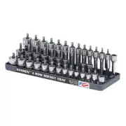 Hansen 1/4" Socket Tray Organizer Holder 3 Row Metric MM Shallow, Semi, Deep USA