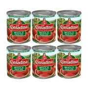 Contadina Whole Peeled Tomatoes 6 Pack 28 oz Can Red