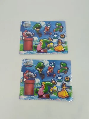 2x Sheets Super Mario Bros Wonder Gamestop Exclusive Stickers