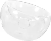 Zerodeko 1Pc Artistic Double Salad Bowl High Borosilicate Food Container for Parties Weddings Home Use Creative Dry Ice Tableware with Breathable Design