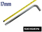 17mm Allen key 340mm Long CRV Ball End Anti-slip Grooves Seigen Hex Keys Tool