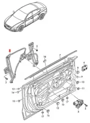 Genuine AUDI A7 Sportback audi RS7 Window Regulator Without Motor 4G8837461B (for: Audi)