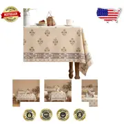 Designer Floral Tablecloth for Rectangle Tables, 102" x 63" - Perfect for Gifts
