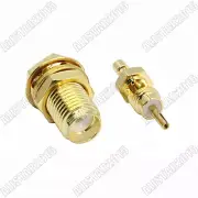 10x SMA Female Jack Bulkhead Washer Straight Connector Solder For 1.13mm Cable