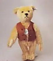 STEIFF "TEDDY BU 1925" EAN 407161 MOHAIR BEAR WITH FELT WAISTCOAT