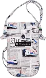 COLORFUL CANDY STYLE NR603900 Smartphone Shoulder Bag, Water Repellent, Lightweight Type, Bullet Train and Railway World, Gray, Waterproof, Lightweight, Stain Resistant, Wrinkle Resistant, Boys