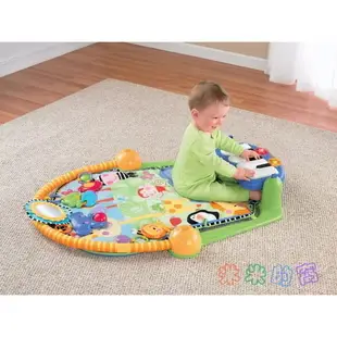 @米米的窩@專業玩具租賃 Fisher-Price 費雪 多功能踢踢腳鋼琴遊戲毯 可愛動物小鋼琴健身器 燈光版 [出租]