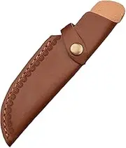 Leather Knife Sheath for Belt, Leather Pocket Knife Sheath, Vista Portable Pouch Knife Holster - Multitool Knife Sheath Snap Closure Folding Knife Sheath Case with Belt Loop