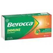 Berocca Immune Daily Defence Orange Flavoured Effervescent Tablets 30 Pack