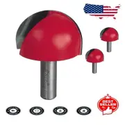 High-Quality 2" Round Nose Router Bit with Lifetime Warranty - 1/2" Shank