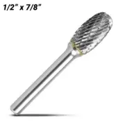 Bordo OVAL SHAPED DOUBLE CUT BURR 1/4" Shank, 1/2" Head, SE-5 Style, 6400-95164