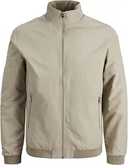 [JACK & JONES] Jack and Jones Mens Bomber Jacket, Black, M