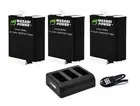 Wasabi Power ALL Weather Batteries (3-Pack + USB Triple Charger) for GoPro HERO1