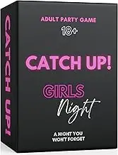 BLY Games Catch Up! Girls Night 18+ Card Game | Spicy Thought Provoking Conversation Cards for Fun Girls Nights, Bachelorette, Bridal Shower and Birthday Parties