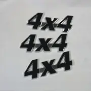 3x Glossy Black Chrome 4x4 Small Meal Sticker Badge Emblem Decal Turbo 3D Car V6 (for: Jaguar)