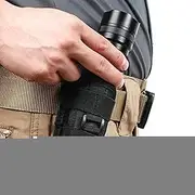 2 Pcs Flashlight Belt Holster,Flashlight Pouch with 360 Degree Rotatable Clip | Duty Belt Clip Pouch Hunting Light Holder, Portable Torch Carry Case for Riding Camping Jmedic
