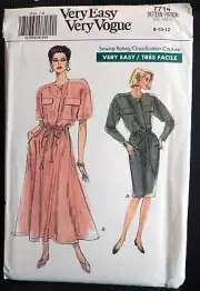Vogue Patterns 7714 Very Easy Very Vogue size 8-10-12 uncut