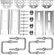 Heavy Duty Boat Trailer Brackets, Boat Trailer Accessories And Parts Kit, Adjustable Bunk Brackets For Boat Trailers, Galvanized Swivel Top Boat Trailer Crossmember, 6.6x20.3cm/2.6x7.99 Inches