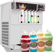 Commercial High Production Capacity Countertop 5 Flavors 3+2 Mixed Soft ice Cream Machine, ice Cream Machine, Upper Tanks Refrigerated