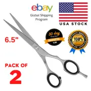 Professional Barber Hair Cutting Scissor Shears Size 6.5" Brand New silver color