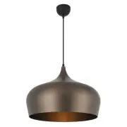 Polk 45cm Pendant Light, Black, Bronze