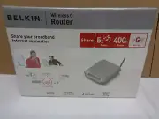 NIB Belkin Wireless G 400 Ft Range Internet Connect Router F5D7230-4