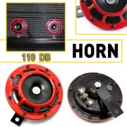 2Pcs 115DB New Super Loud Compact Electric Blast Tone Car Air Horn Kit 12V Red (for: Fiat)
