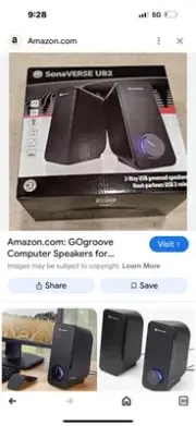 GOgroove Desktop Computer Speakers for Laptop and PC - SonaVERSE 2