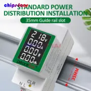 100A Digital Power Energy Voltmeter Ammeter Watt Kwh AC DIN Rall Meter 50V-300V