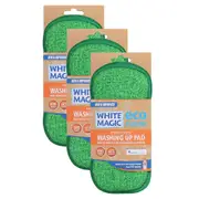 3x White Magic Double-Sided Dish Washing Up Pad Cleaning Sponge Scrubbing Forest