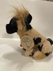 Bunjy South Africa Plush Stuffed Animal Wild Dog 8”. Made In South Africa. NWT