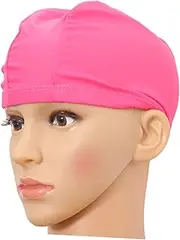 ibasenice Men's Women's Swim Caps Stretchable Polyester Comfortable Dry Uv Protection Hair Ear Safety for Long Hair