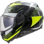 FF910 Advant II Astral H-V Yellow Modular Helmet