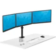 mount-it! Height-Adjustable Full Motion Triple Monitor Desk Mount Dual Locking