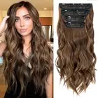 Clip in Hair Extensions 100% Natural Hair Extensions Full Head 4 Pieces Weft AU