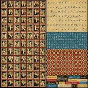 *RETIRED* Graphic45 FRENCH COUNTRY ALPHABET 12x12 Sticker Sheet scrapbooking