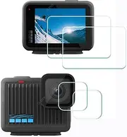Screen Protector for GoPro Hero Compact Camera + lens protector [2+2 Pack], ULBTER 9H Hardness Tempered Glass,Anti-Scrach Anti-Bubble