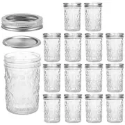 VERONES Mason Jars 8 OZ, 8 OZ Canning Jars Jelly Jars With Regular Lids, Ideal