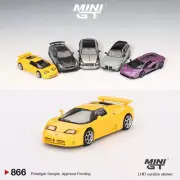 MINIGT 1:64 Bugatti EB110 Sport Alloy Die-Cast Vehicle Model Car #866 Yellow