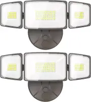 2 Pack 60W Flood Lights Outdoor, 6000LM LED Flood Light Outdoor Switch Controlle