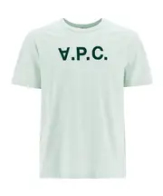 A.P.C. Logo Printed Crewneck T-Shirt S,XL,M White
