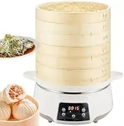 Electric Food Steamer, 8L Intelligent Vegetable Steamer with 2-Tier Steamer, 24H Intelligent Appointment and 60 Min Timer Auto Shut-Off & Boil Dry Protection, For Cooking Vegetable