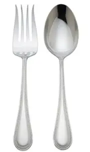 Lyndon 2Pc Salad Serving Set 0.75 LB Metallic