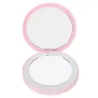 LED Compact Mirror Round Shape 3X Magnification Rechargeable Double Sided Ad GEV