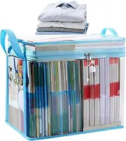 [Xinhuju] Clear Book Storage Bag - Flexible PP Container, Reinforced Handle Pouch | Large Garment Carrier, Foldable Case for Magazines, Sweaters, Waterproof Organizer, Compact Storage Solution Anywhere